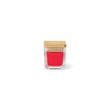 Vela perfumada en vaso de cristal con tapa