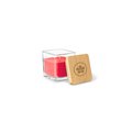 Vela perfumada en vaso de cristal con tapa