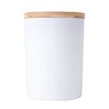 Vela con tapa de madera Blanco