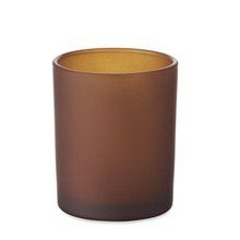 Vela de cera vegetal 80 gr mecha madera Marrón