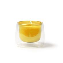 Vela de cera vegetal con aroma a vainilla Amarillo