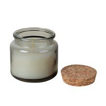 Vela con cera vegetal y tapón corcho Gris