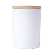 Vela con tapa de madera Blanco