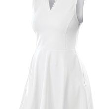 Vestido corto deportivo sin mangas White Xs
