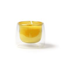 Vela de cera vegetal con aroma a vainilla Amarillo
