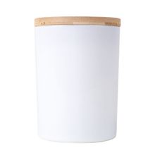 Vela con tapa de madera Blanco