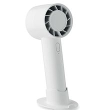 Ventilador portátil de escritorio y soporte de teléfono Blanco
