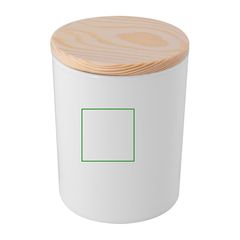 Vela Perfumada con Tapa de Bambú | Etiqueta cuadrada pq | 30 x 30