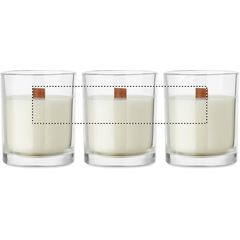 Vela de cera vegetal 80 gr mecha madera | Circunferencia | 140 x 30
