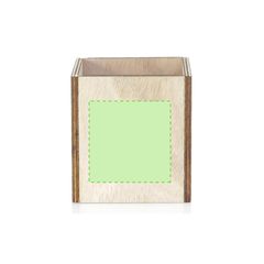 Vela Vainilla en Cristal y Caja de Madera con Estrella | Centrado lado 2 | 50 x 50