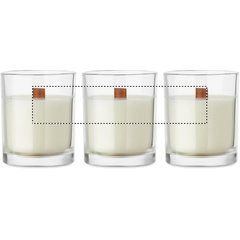 Vela de cera vegetal 80 gr mecha madera | Circunferencia | 140 x 30