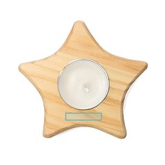 Vela con soporte de madera | ZONA2 | 35 x 7