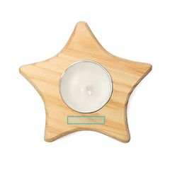 Vela con soporte de madera | ZONA2 | 35 x 7