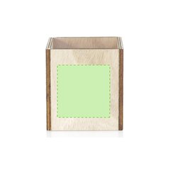 Vela Vainilla en Cristal y Caja de Madera con Estrella | Centrado lado 2 | 50 x 50