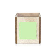 Vela Vainilla en Cristal y Caja de Madera con Estrella | Centrado lado 3 | 50 x 50