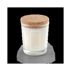 Vela en vaso de cristal y tapa de corcho | Cuerpo lateral | 20 x 40