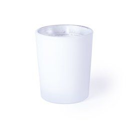 Vela aromática en recipiente de cristal Blanco