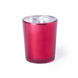 Vela aromática en recipiente de cristal Rojo