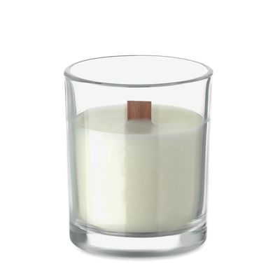 Vela de cera vegetal 80 gr mecha madera