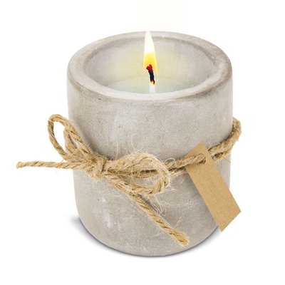 Vela aromática de cemento