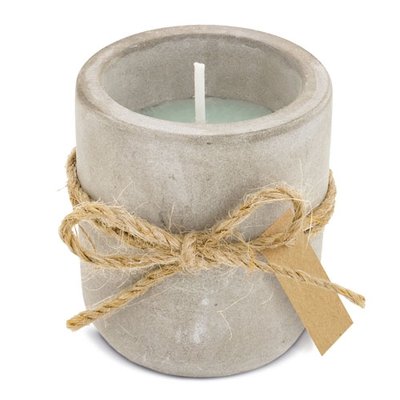 Vela aromática de cemento