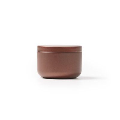 Vela aromática floral en recipiente metálico Rosa Dorado