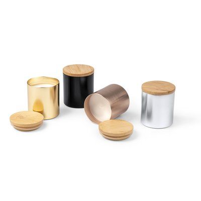 Vela aromática en recipiente de aluminio