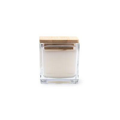 Vela aromática con tapa bambú Blanco TALLA ÚNICA ADULTO
