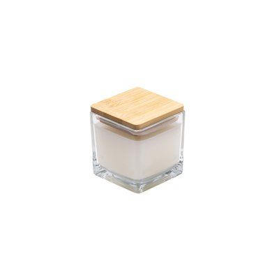 Vela aromática con tapa bambú