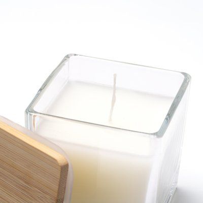 Vela aromática con tapa bambú