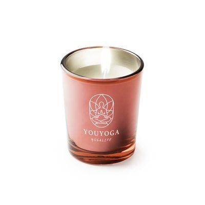 Vela aromática en vaso de cristal
