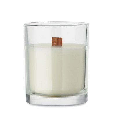Vela de cera vegetal 80 gr mecha madera
