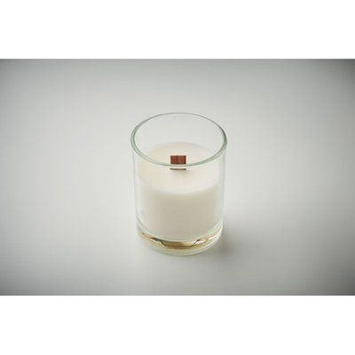 Vela de cera vegetal 80 gr mecha madera