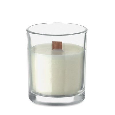 Vela de cera vegetal 80 gr mecha madera