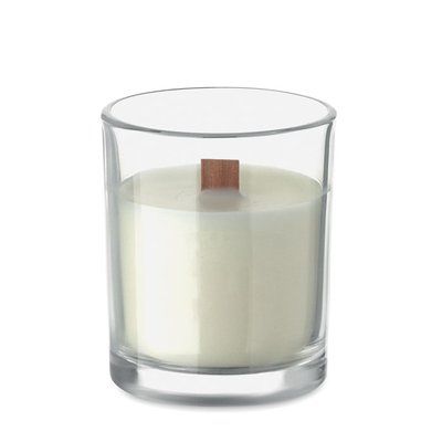 Vela de cera vegetal 80 gr mecha madera