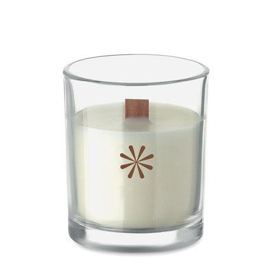 Vela de cera vegetal 80 gr mecha madera