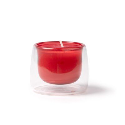 Vela de cera vegetal con aroma a vainilla Rojo