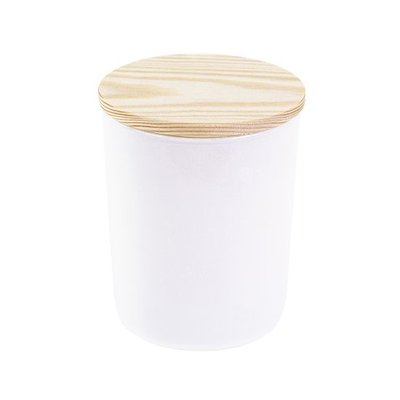 Vela Perfumada con Tapa de Bambú Blanco
