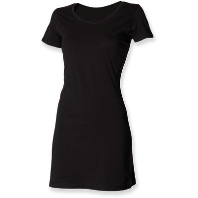 Vestido camiseta de algodón 180g Black L