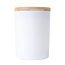 Vela con tapa de madera Blanco