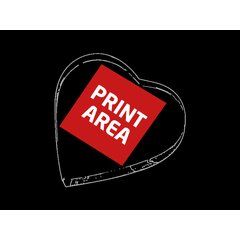 Vidrio de Corazón con Estuche | Corazón centro | 40 x 40