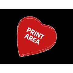 Vidrio de Corazón con Estuche | Zona inferior centro | 70 x 70