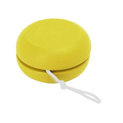 Yoyó de madera con cordón de 100 cm Amarillo Talla Única Adulto