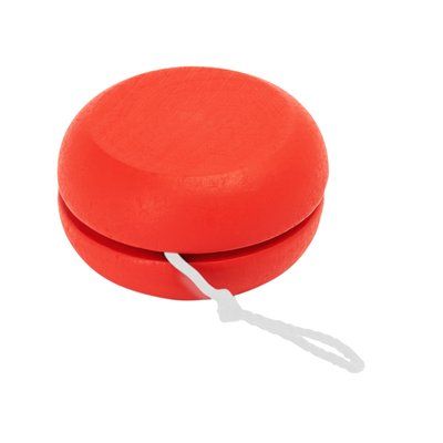 Yoyó de madera con cordón de 100 cm Rojo Talla Única Adulto