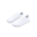 Zapatillas blancas de poliéster con cordoneras
