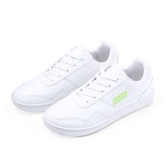 Zapatillas blancas de poliéster con cordoneras | Area 2 | 40 x 15