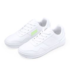Zapatillas blancas de poliéster con cordoneras | Area 1 | 40 x 15