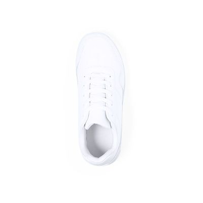 Zapatillas blancas de poliéster con cordoneras Bla 42