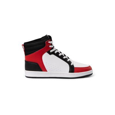 Zapatilla casual con ajuste al tobillo NEGRO/BLANCO/ROJO 43