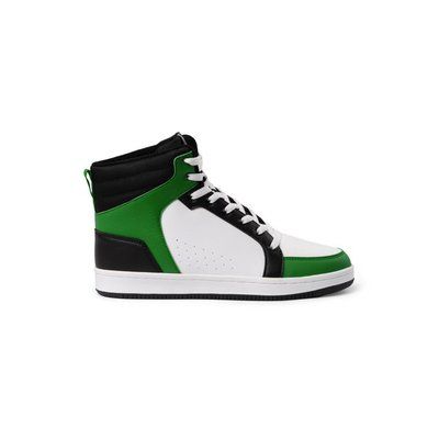 Zapatilla casual con ajuste al tobillo NEGRO/BLANCO/VERDE BOTELLA 41